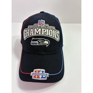 NFL Seattle Seahawks Super Bowl XL Conference Champions Hat Navy Blue